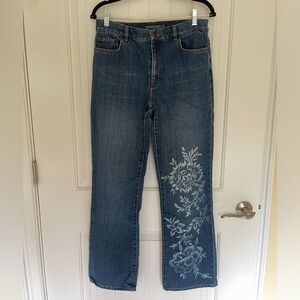 Ralph Lauren Floral Embroidered Jeans